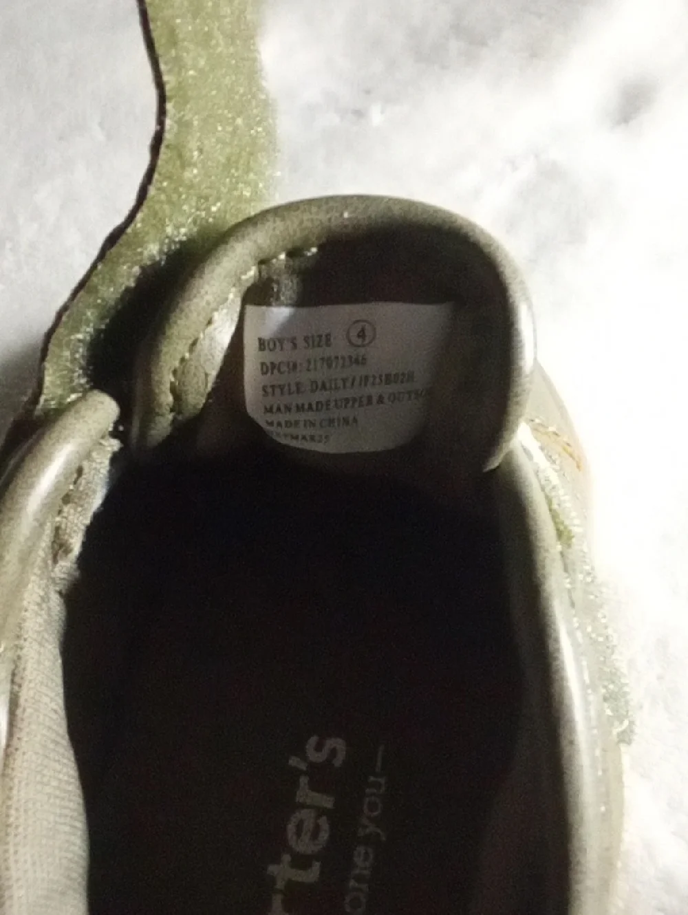 CARTERS Kids Olive Green Casual Lace-Up Shoes SIZE 4 LIL ONES - Picture 7 of 7